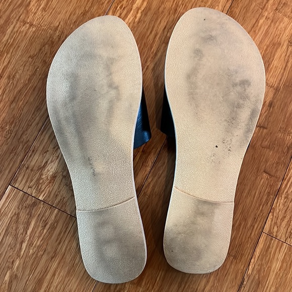 Coconuts by Matisse black leather slides sandals size 9 Nordstrom - Picture 2 of 2